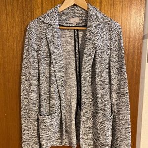 LOFT Melange Tweed Knit Sweater Blazer